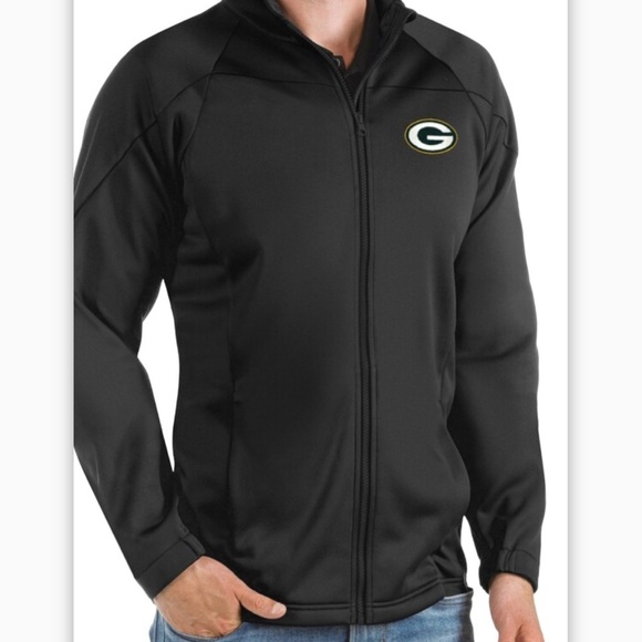 Green Bay Packers NFL Tricot Jacket 21 BLK Sz XL NFL Team APPAREL